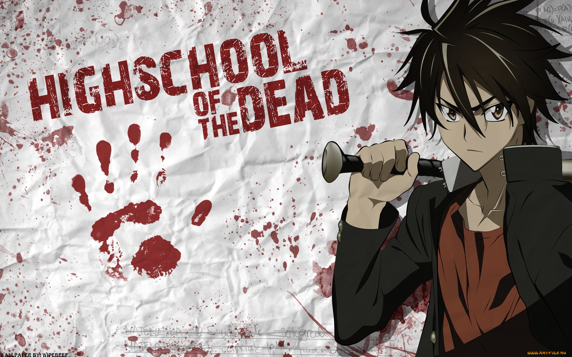 Обои Аниме Highschool of the Dead, обои для рабочего стола, фотографии аниме,  highschool, of, the, dead, парень Обои для рабочего стола, скачать обои  картинки заставки на рабочий стол.